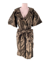 Vestido midi satinado