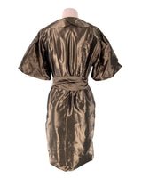 Vestido midi satinado