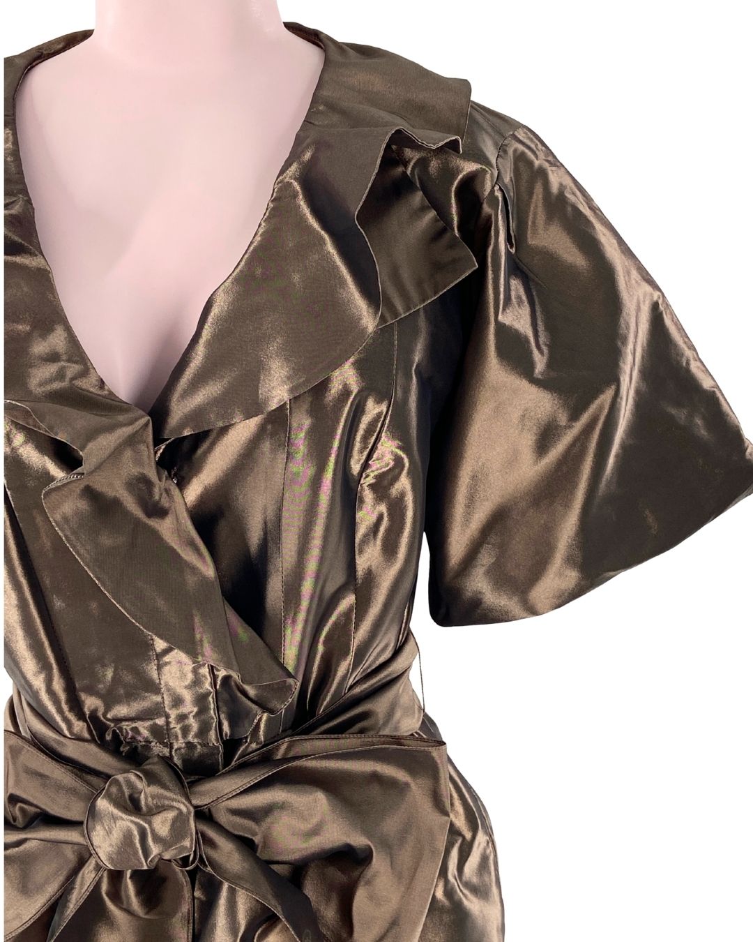 Vestido midi satinado