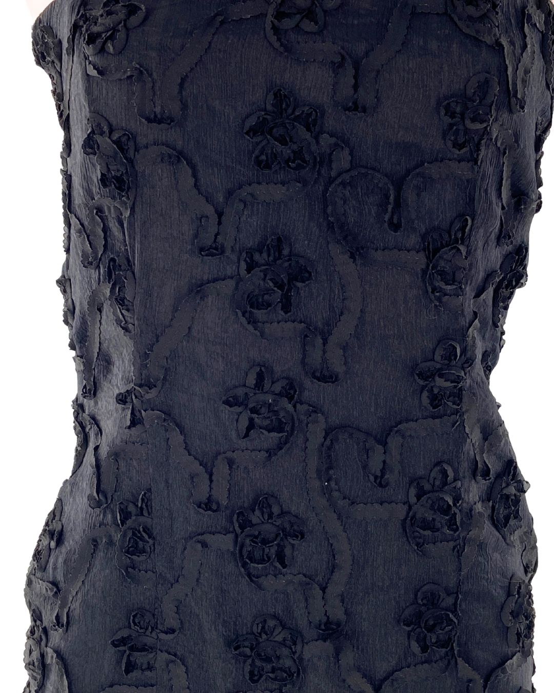 Vestido strapless con flores