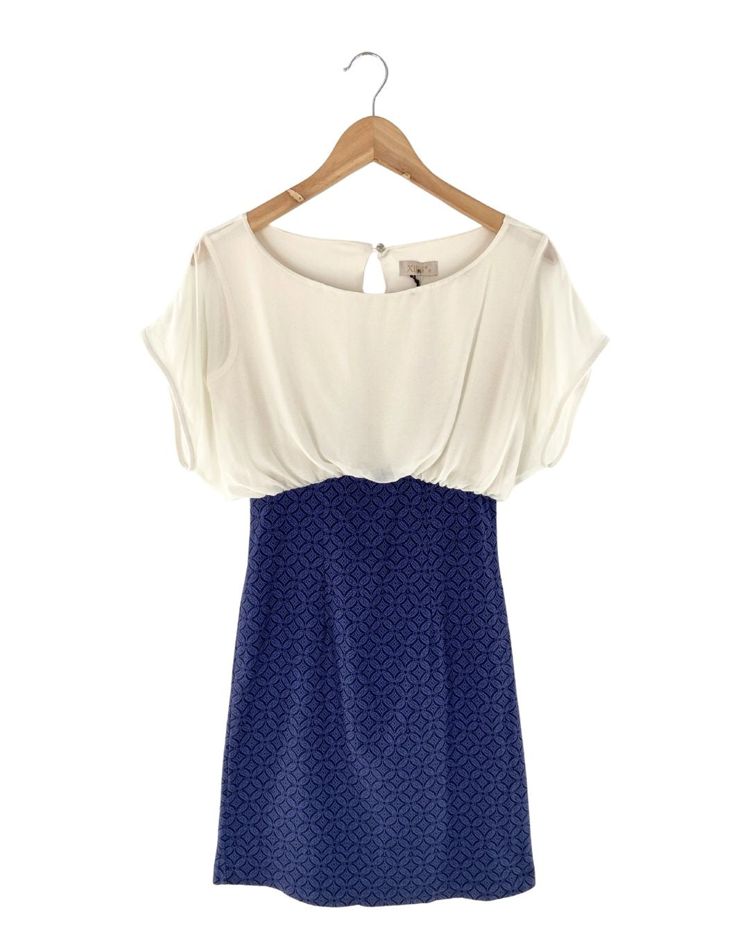 Vestido midi color block