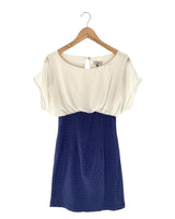 Vestido midi color block