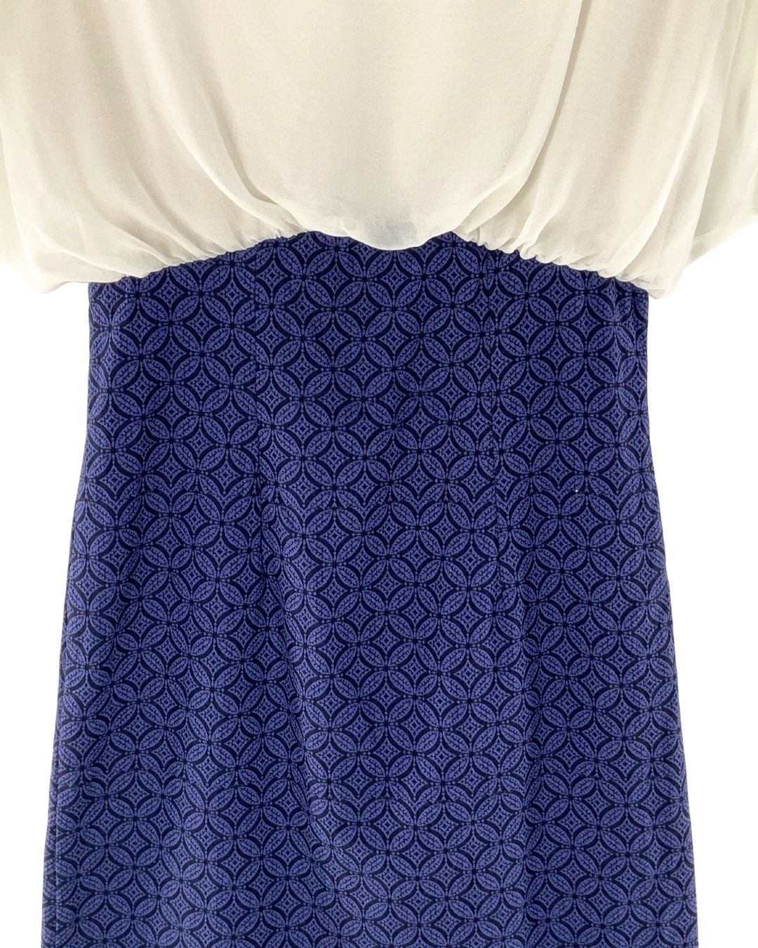 Vestido midi color block