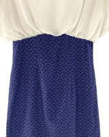 Vestido midi color block