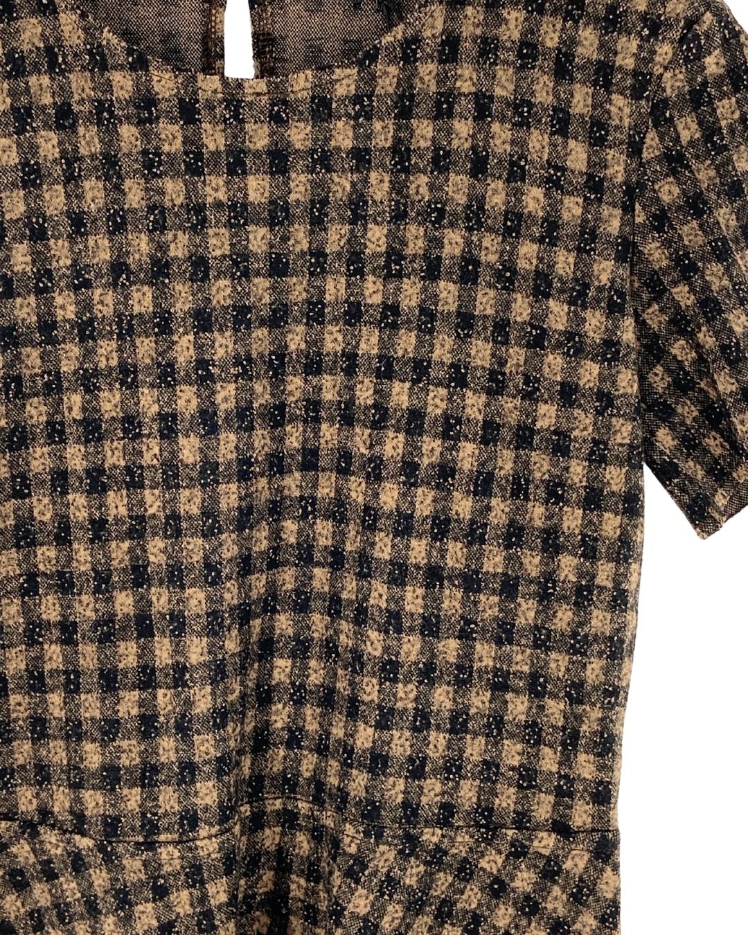 Blusa a cuadros manga corta