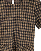 Blusa a cuadros manga corta