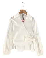 Blusa anudada con bolillo