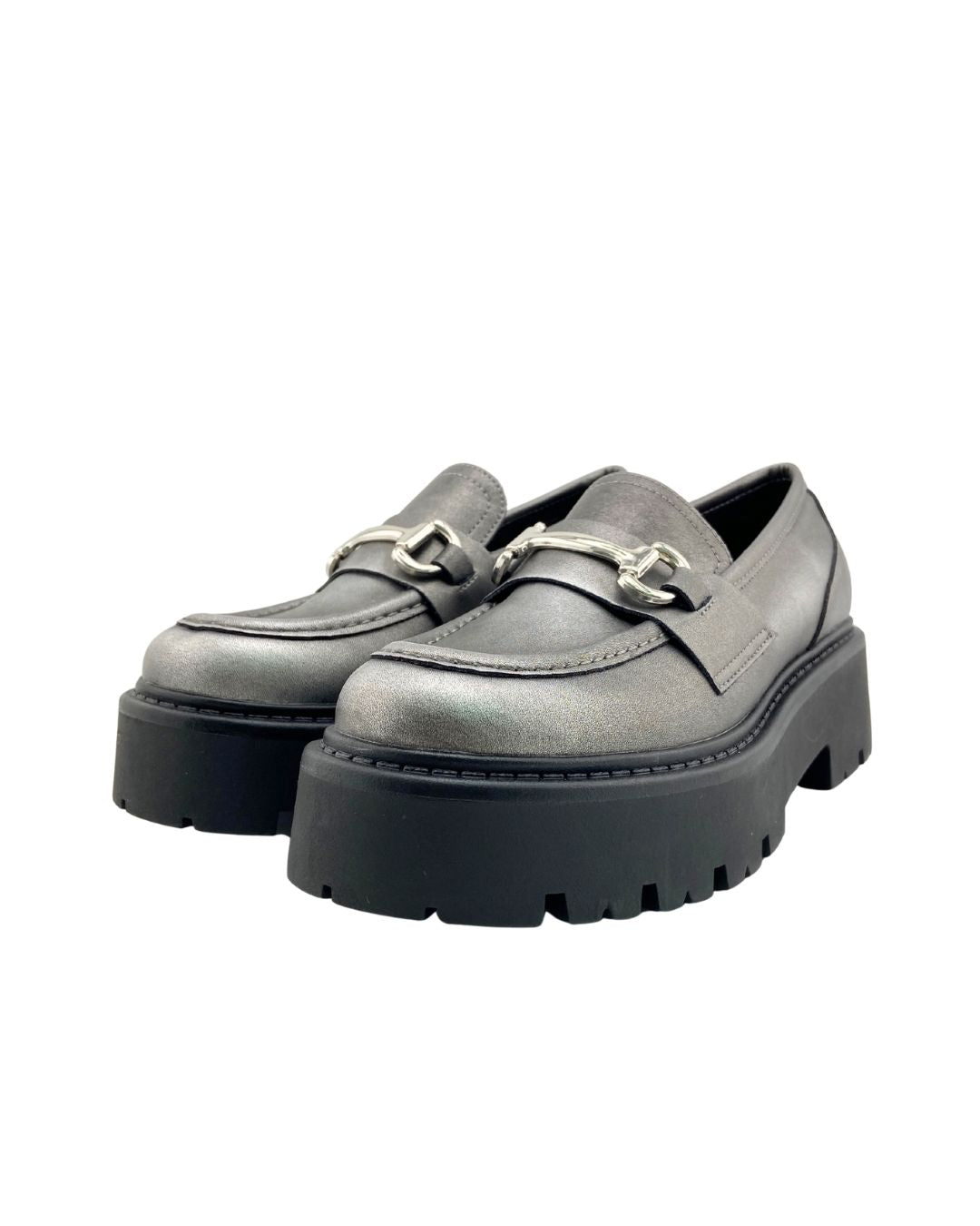 Loafers efecto metalizado
