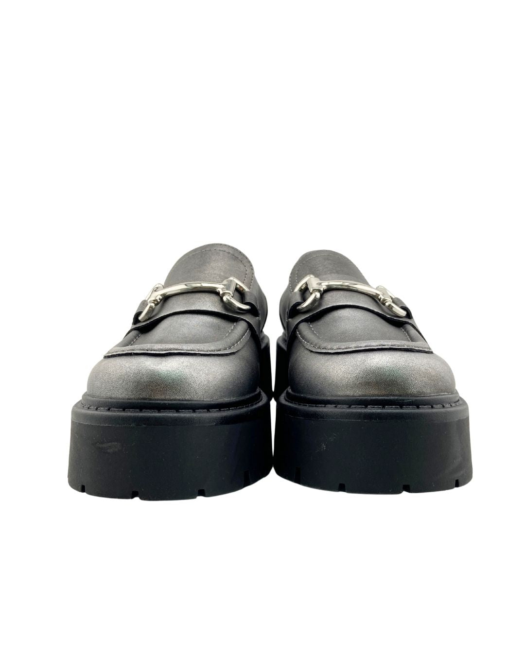 Loafers efecto metalizado