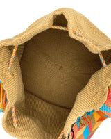 Mochila wayú colgante y borlas