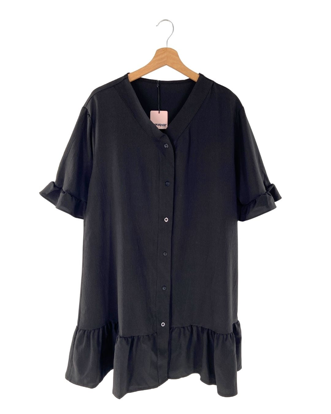 Vestido amplio manga corta