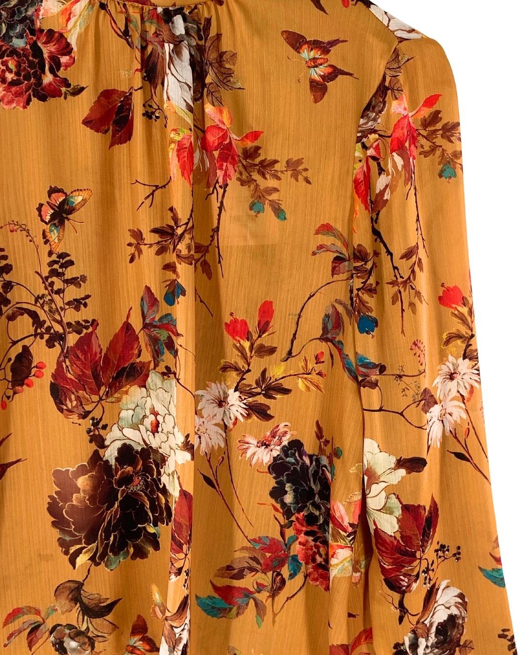 Blusa satinada manga larga