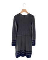 Vestido wrap tejido con lineas