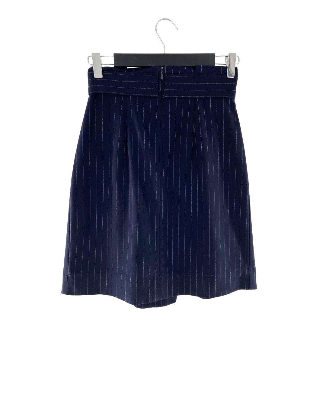 Falda midi paper bag a rayas