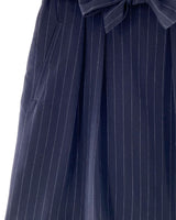 Falda midi paper bag a rayas