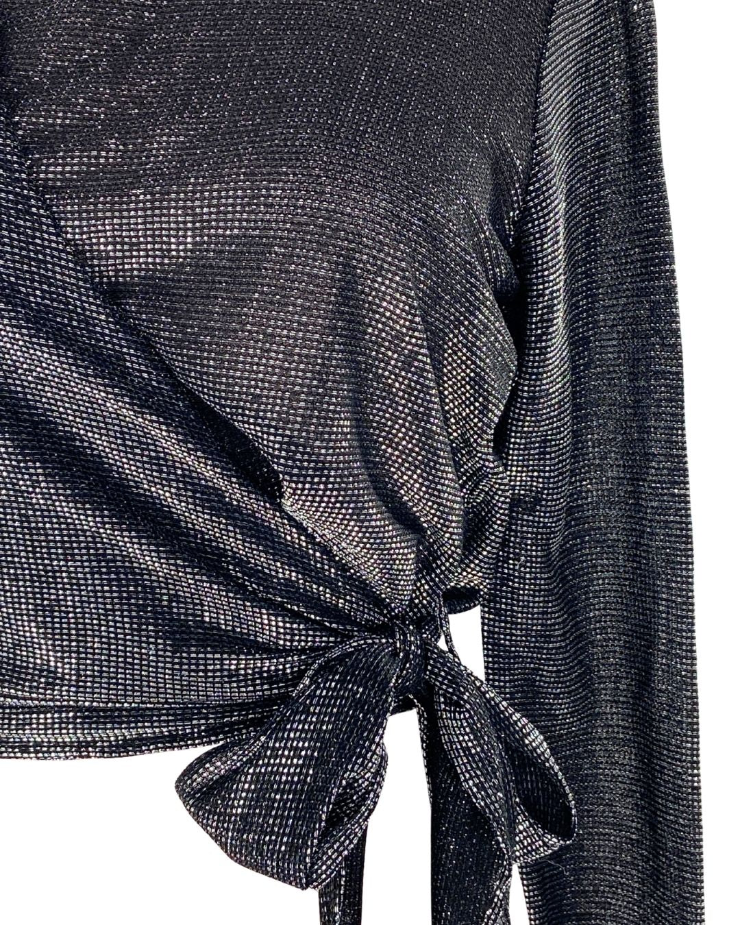 Blusa crop manga larga