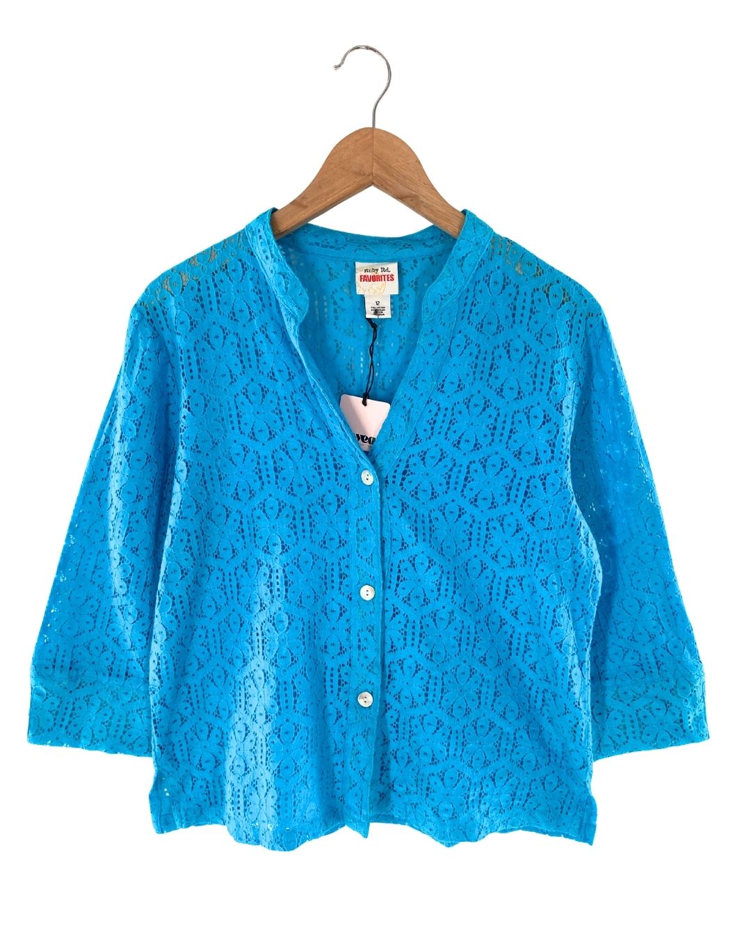 Camisa manga larga en encaje