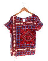 Blusa sleeveless con print