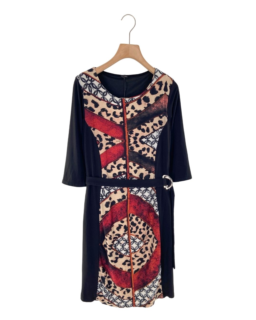 Vestido midi con cinturon