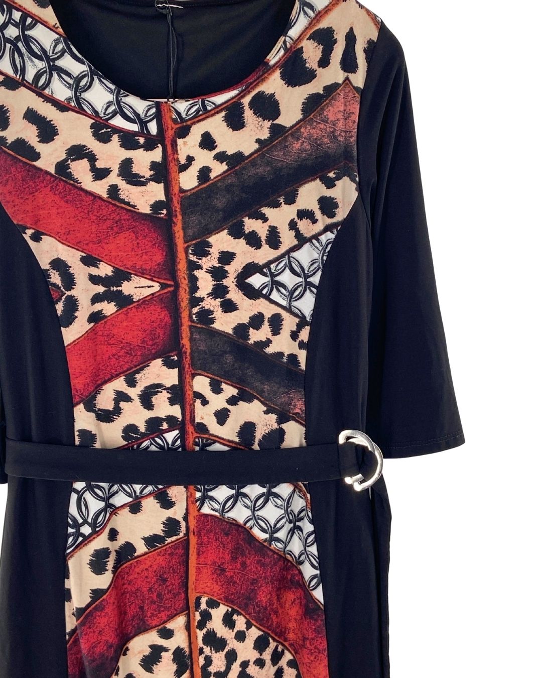 Vestido midi con cinturon