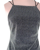 Vestido midi brillante cruzado