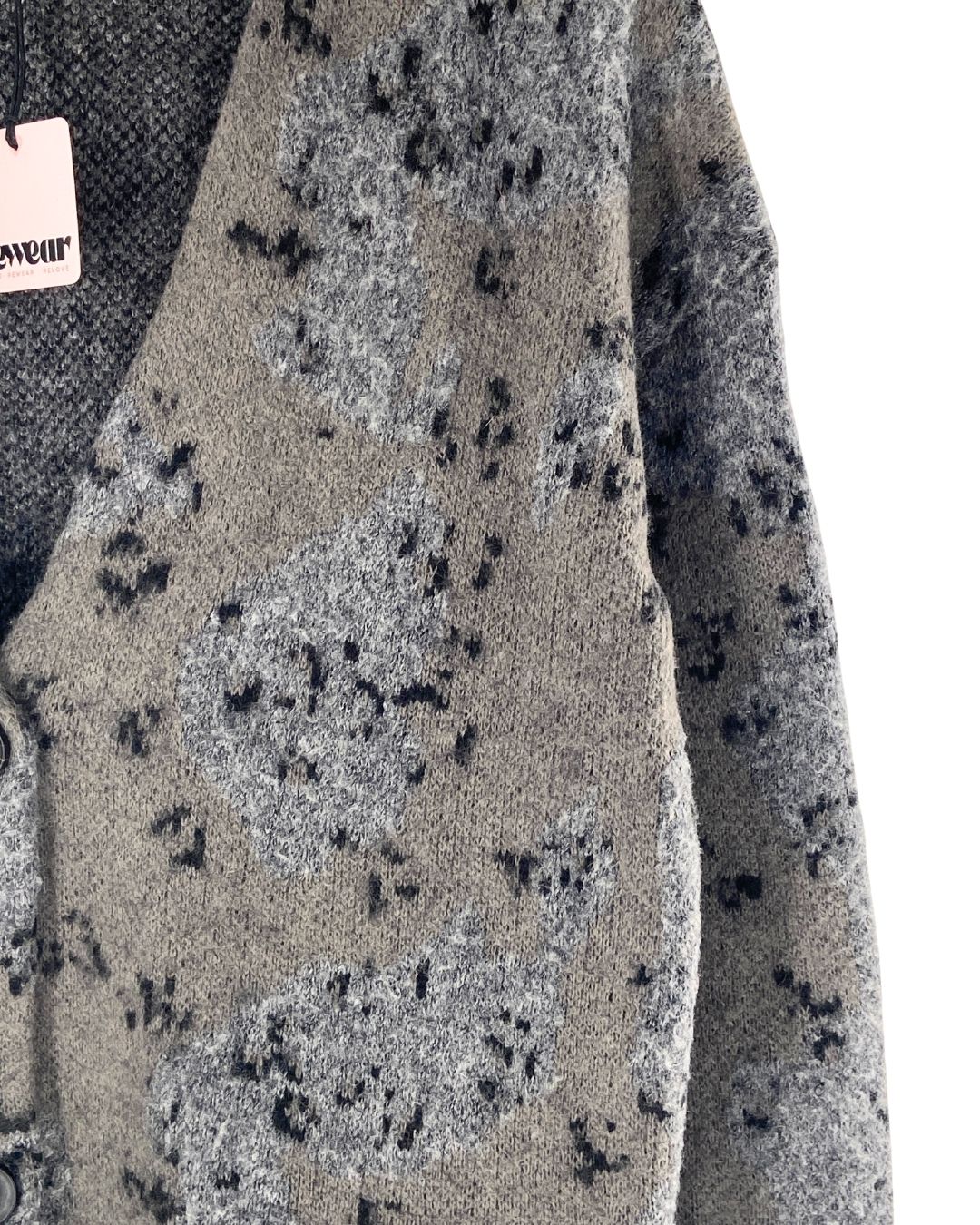 Cardigan flores afelpado