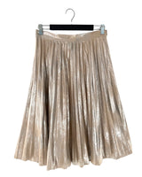 Falda plisada metalizada