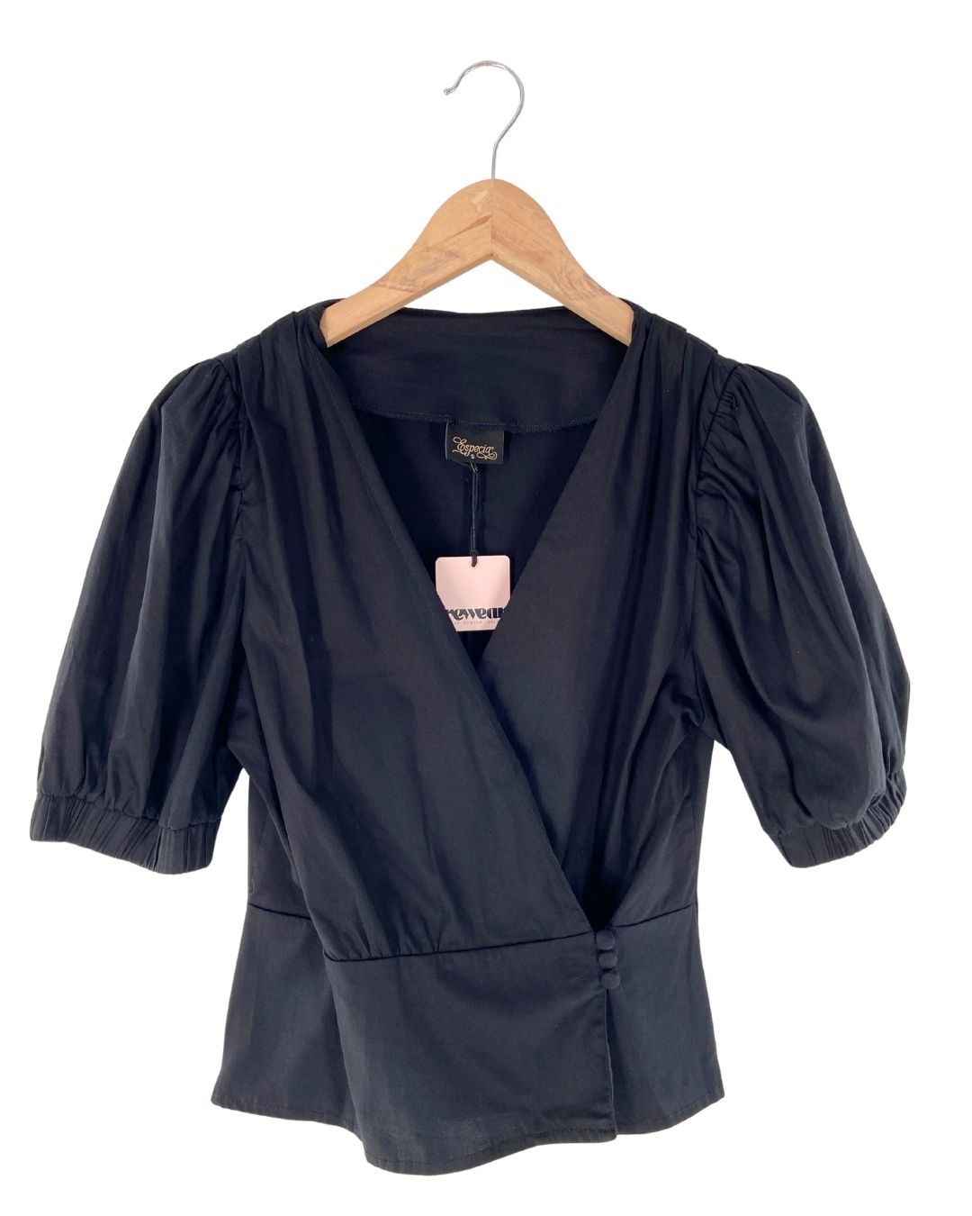 Blusa cruzada manga princesa