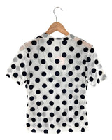Blusa cruzada en mesh print