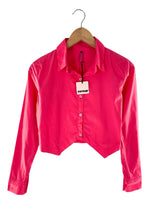 Camisa crop manga larga