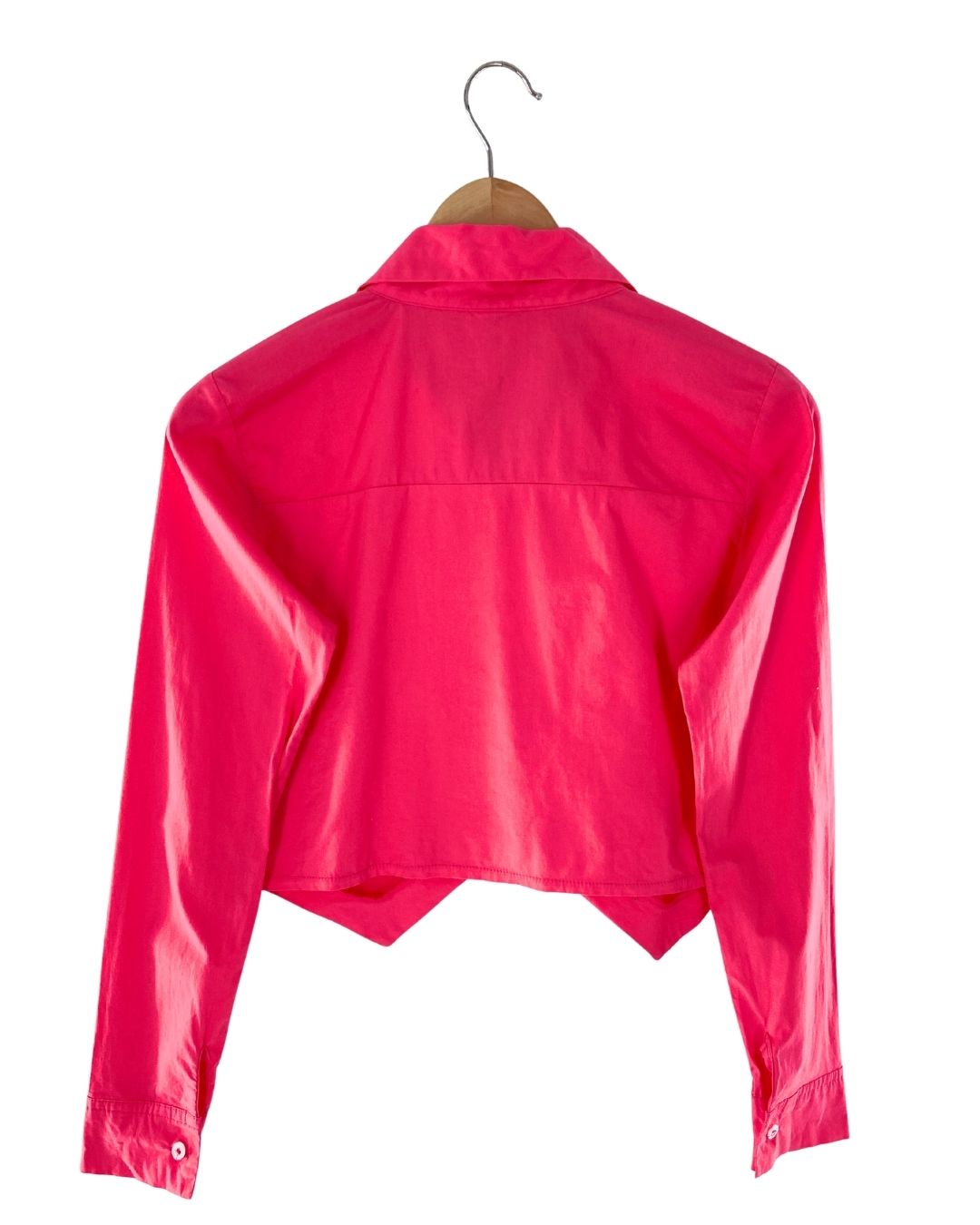 Camisa crop manga larga