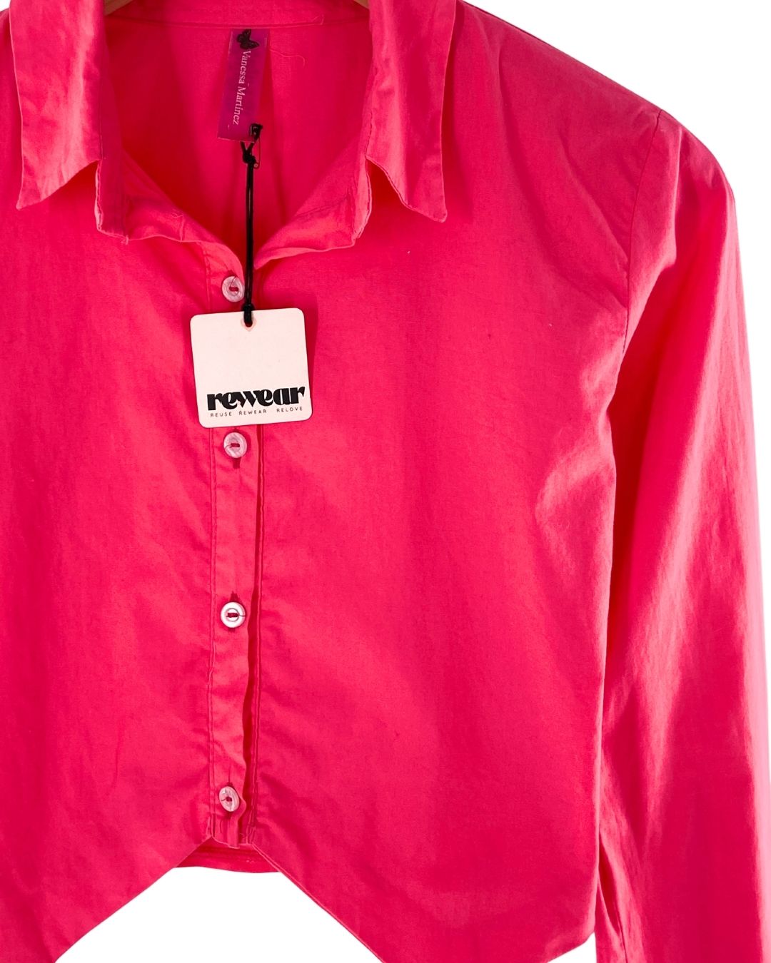 Camisa crop manga larga