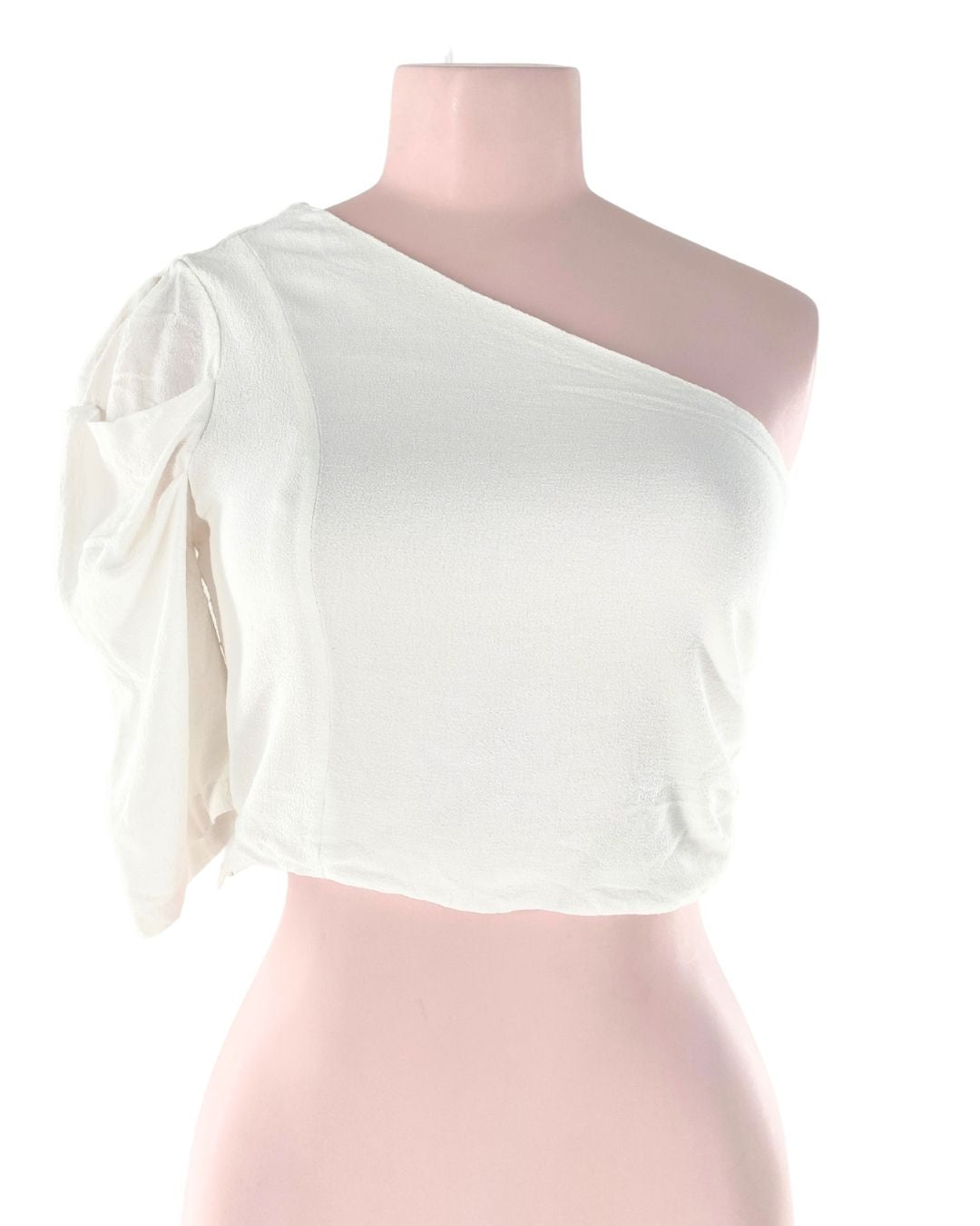 Blusa crop one shoulder