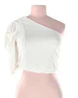 Blusa crop one shoulder