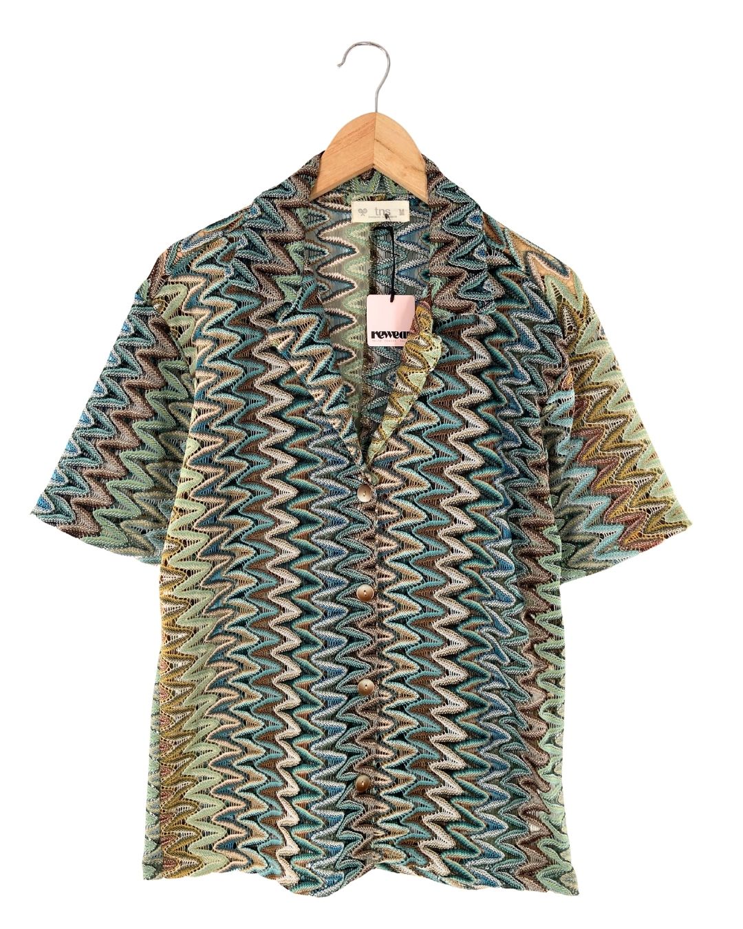 Camisa tejida diseño en zigzag