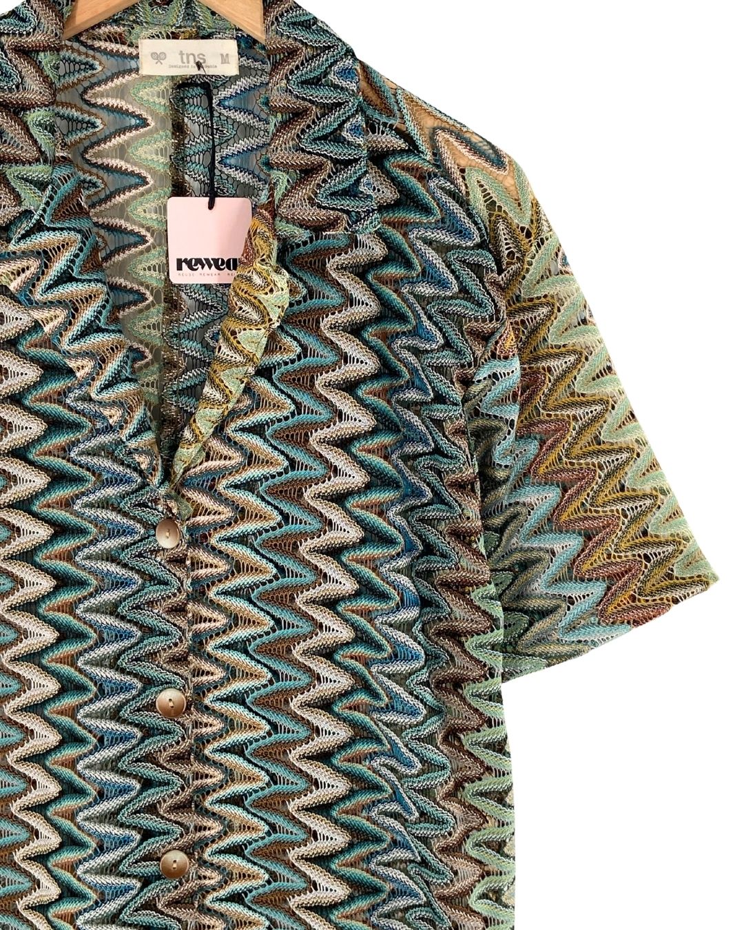 Camisa tejida diseño en zigzag