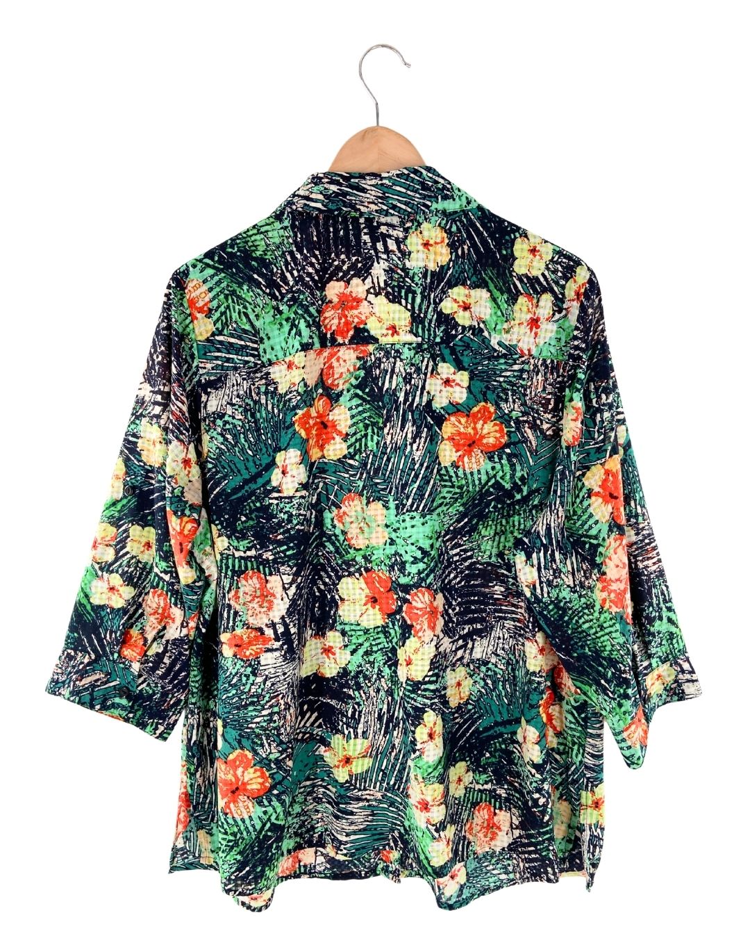 Camisa oversize print flores