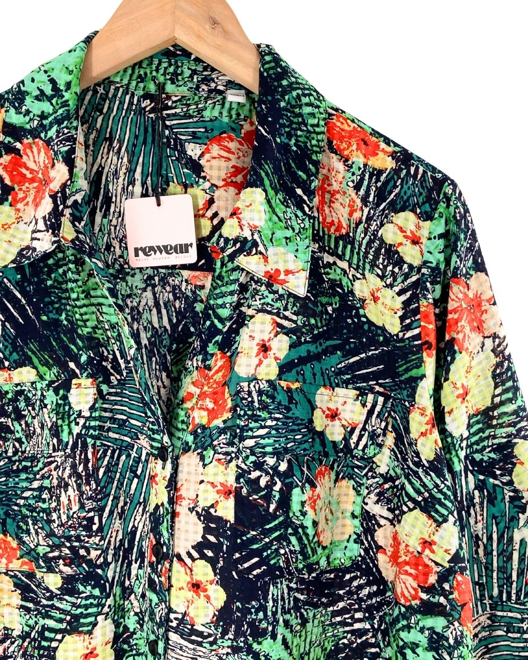 Camisa oversize print flores