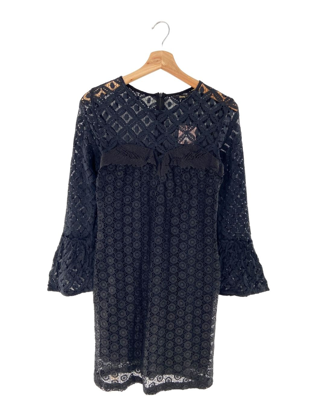 Vestido recto manga larga