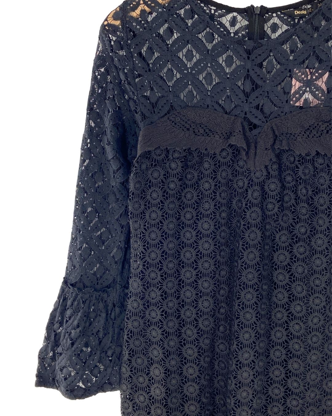 Vestido recto manga larga