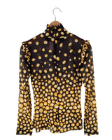 Blusa en mesh cuello alto