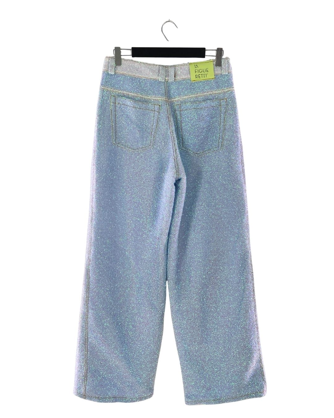 Pantalon wide leg brillantes