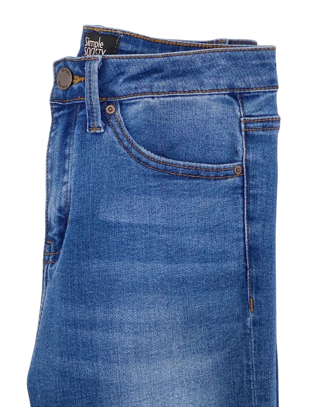 Skinny jean destroyed stretch