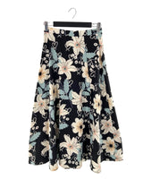 Maxi falda amplia print flores