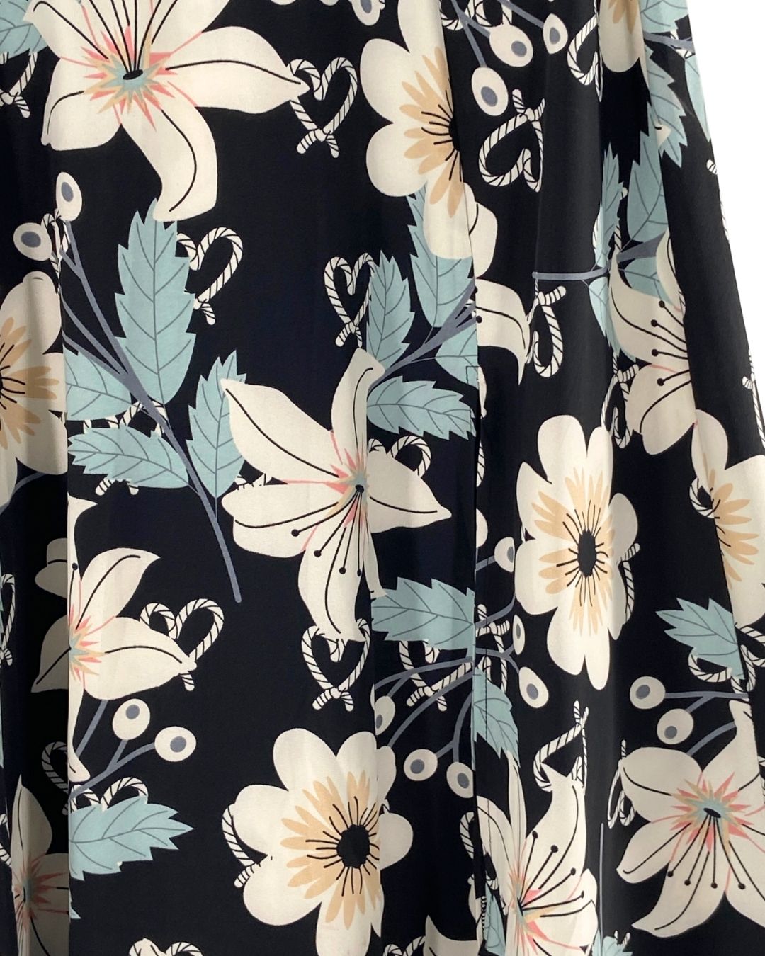 Maxi falda amplia print flores