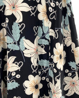 Maxi falda amplia print flores