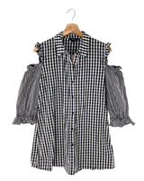 Blusa cut out en hombros print