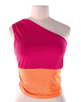 Blusa crop one shoulder