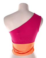 Blusa crop one shoulder