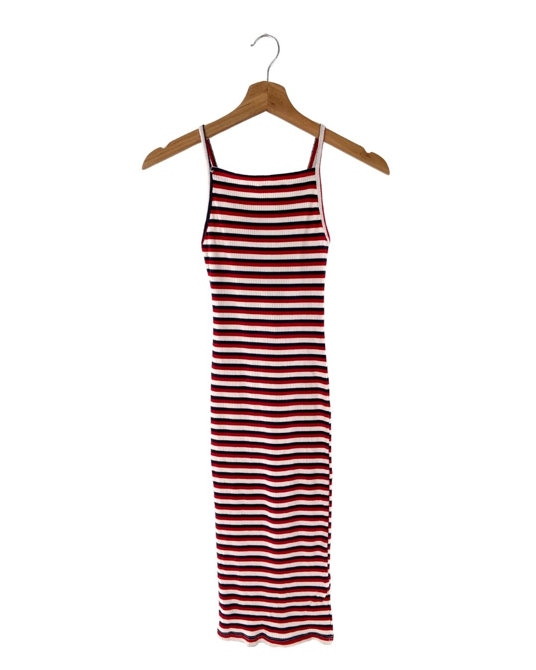 Vestido midi stretch de tiras